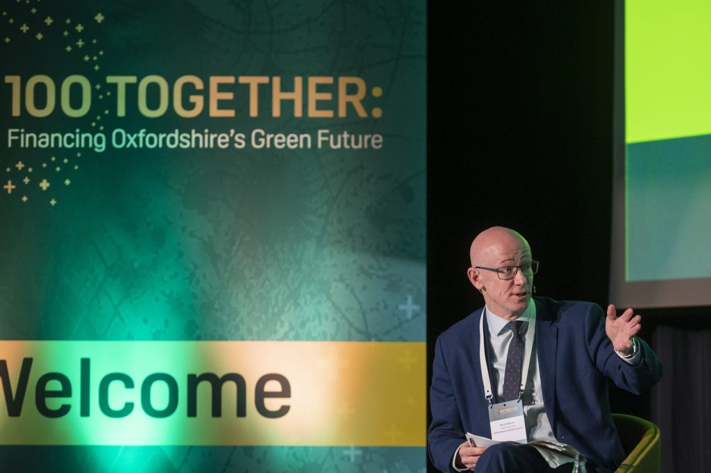 Oxfordshire County Council CEO welcoming delegates to the conference