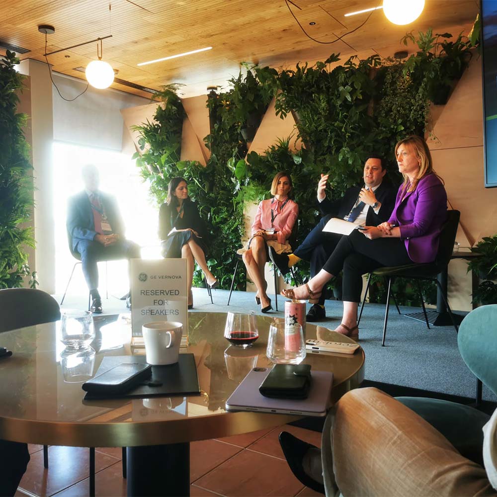 Panel speaking at GE Vernova event